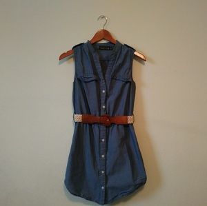 Blue Dress w/ Belt
